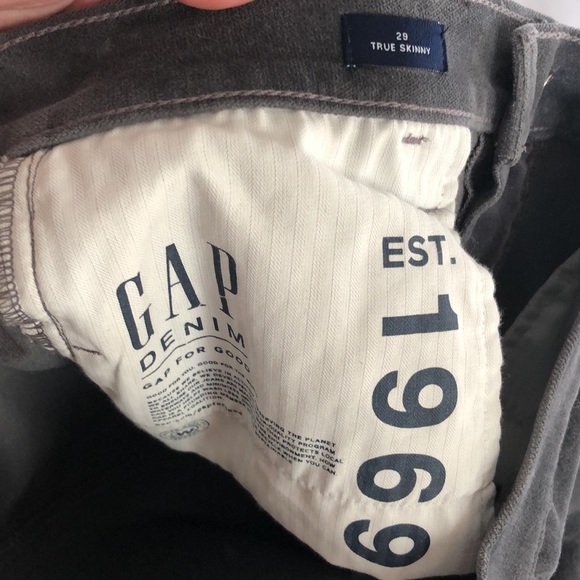 Women’s size 29 gap true skinny gray corduroy pants - Picture 8 of 11